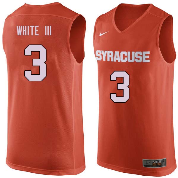 Men #3 Andrew White III Syracuse Orange College Basketball Jerseys Sale-Orange